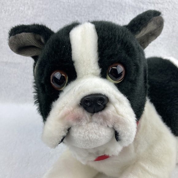 FAO Swartz Boston Terrier Plush Stuffed Animal Toy Realistic 11” - Picture 2 of 14